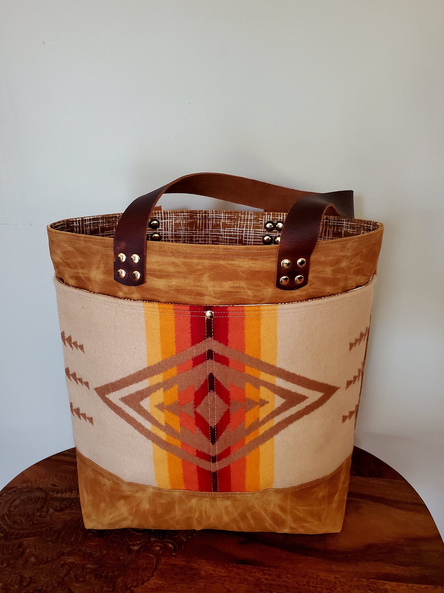 Wool and Canvas Tote Bag