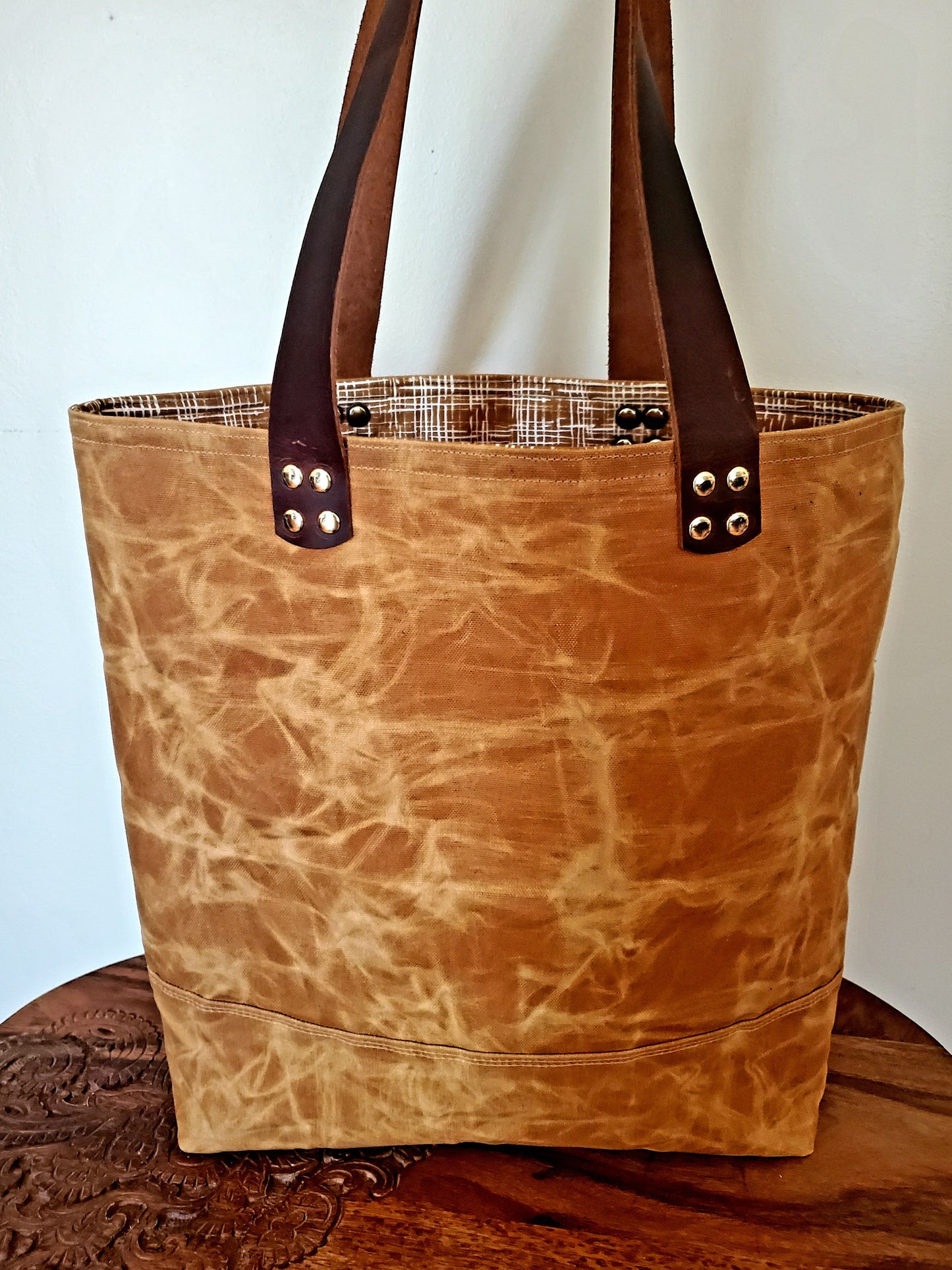 Wool and Canvas Tote Bag