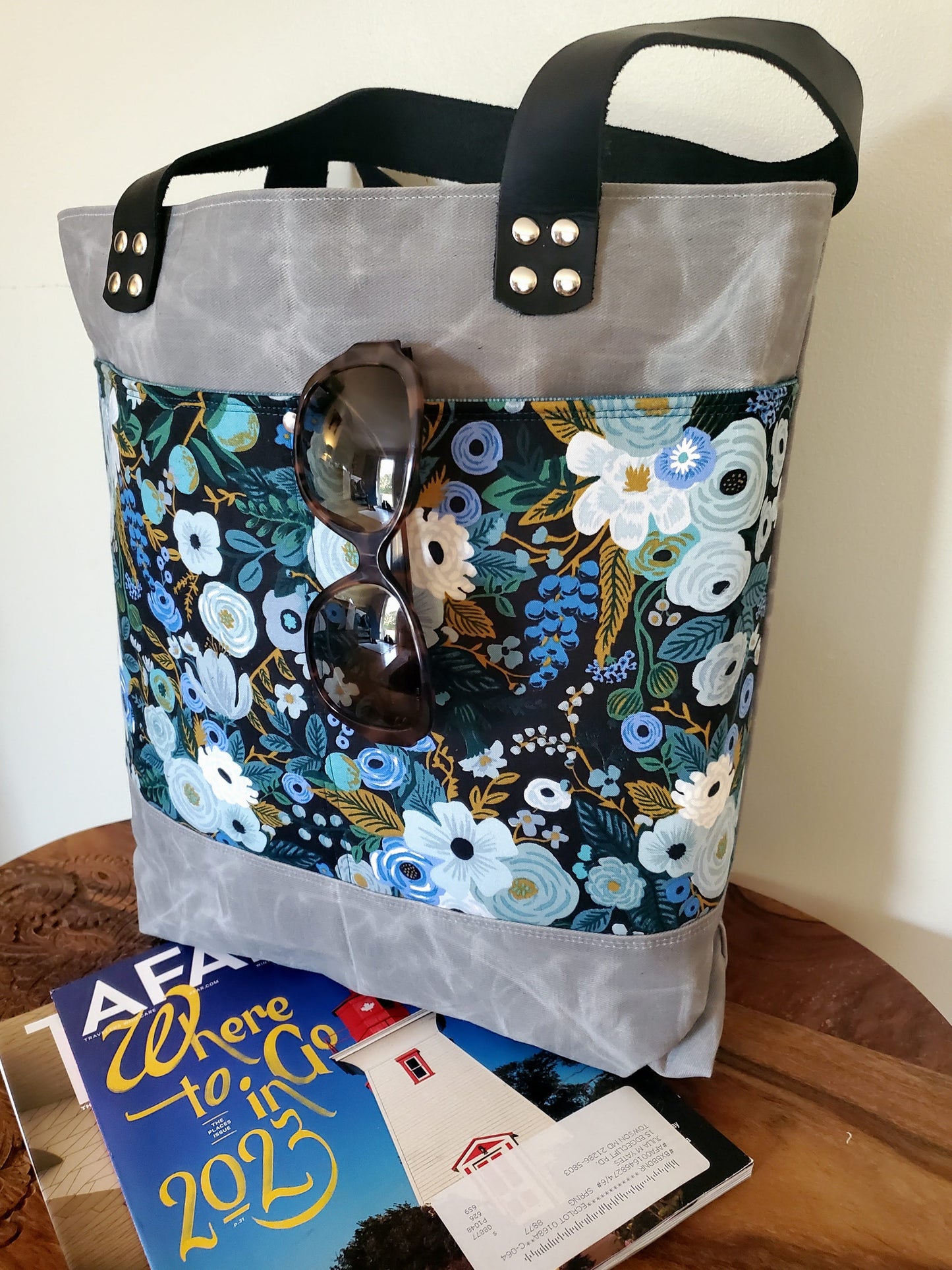 Rifle Paper Floral and Canvas Tote Bag