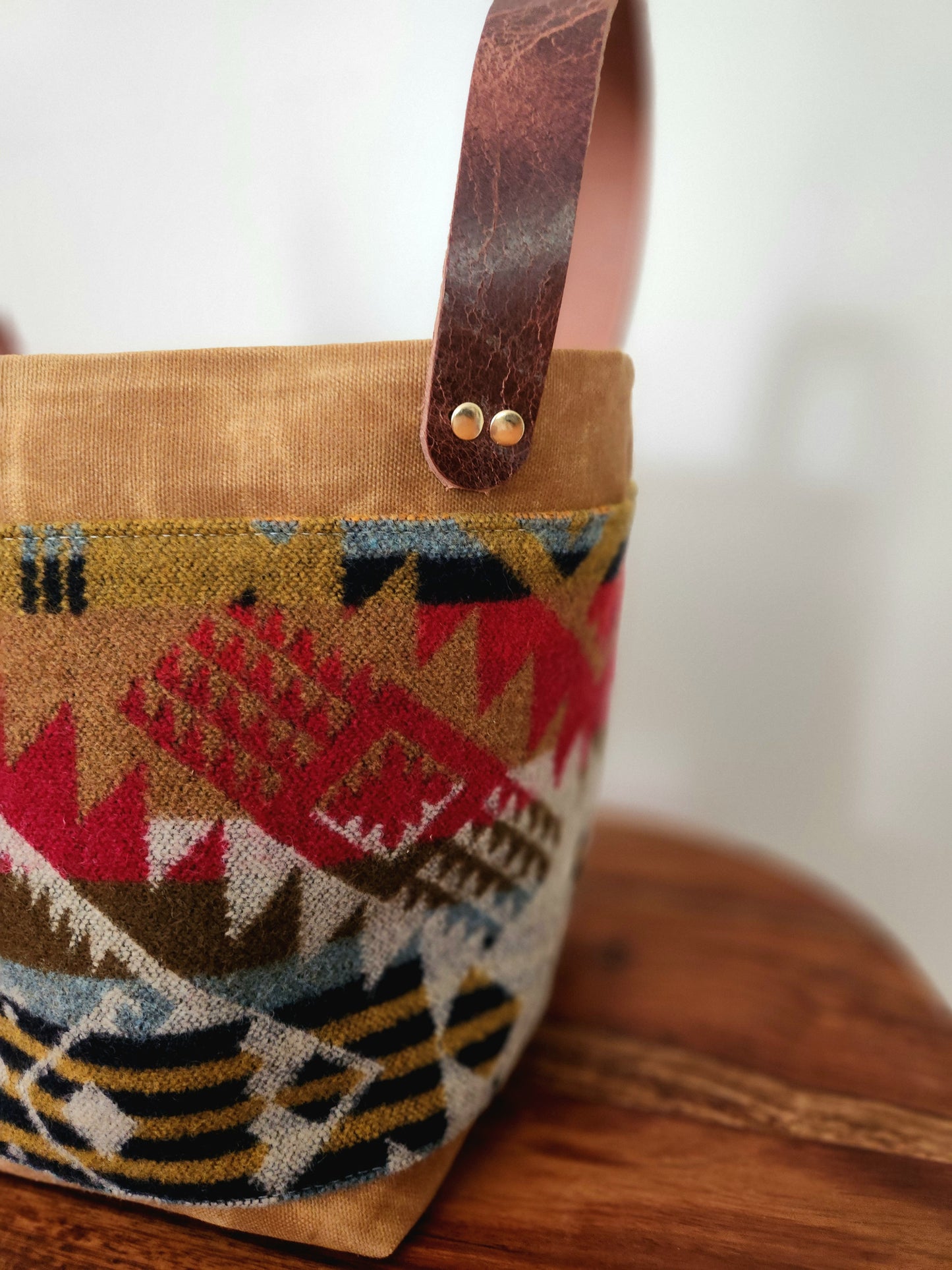 Wool and Canvas Storage Tote