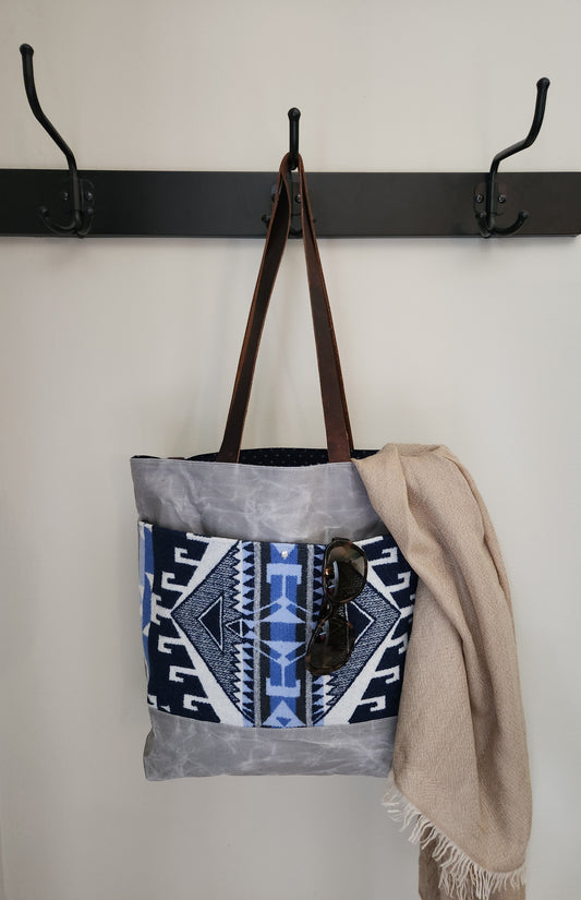 Wool and Canvas Tote Bag