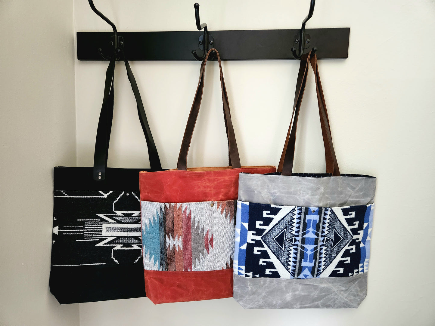 Wool and Canvas Tote Bag