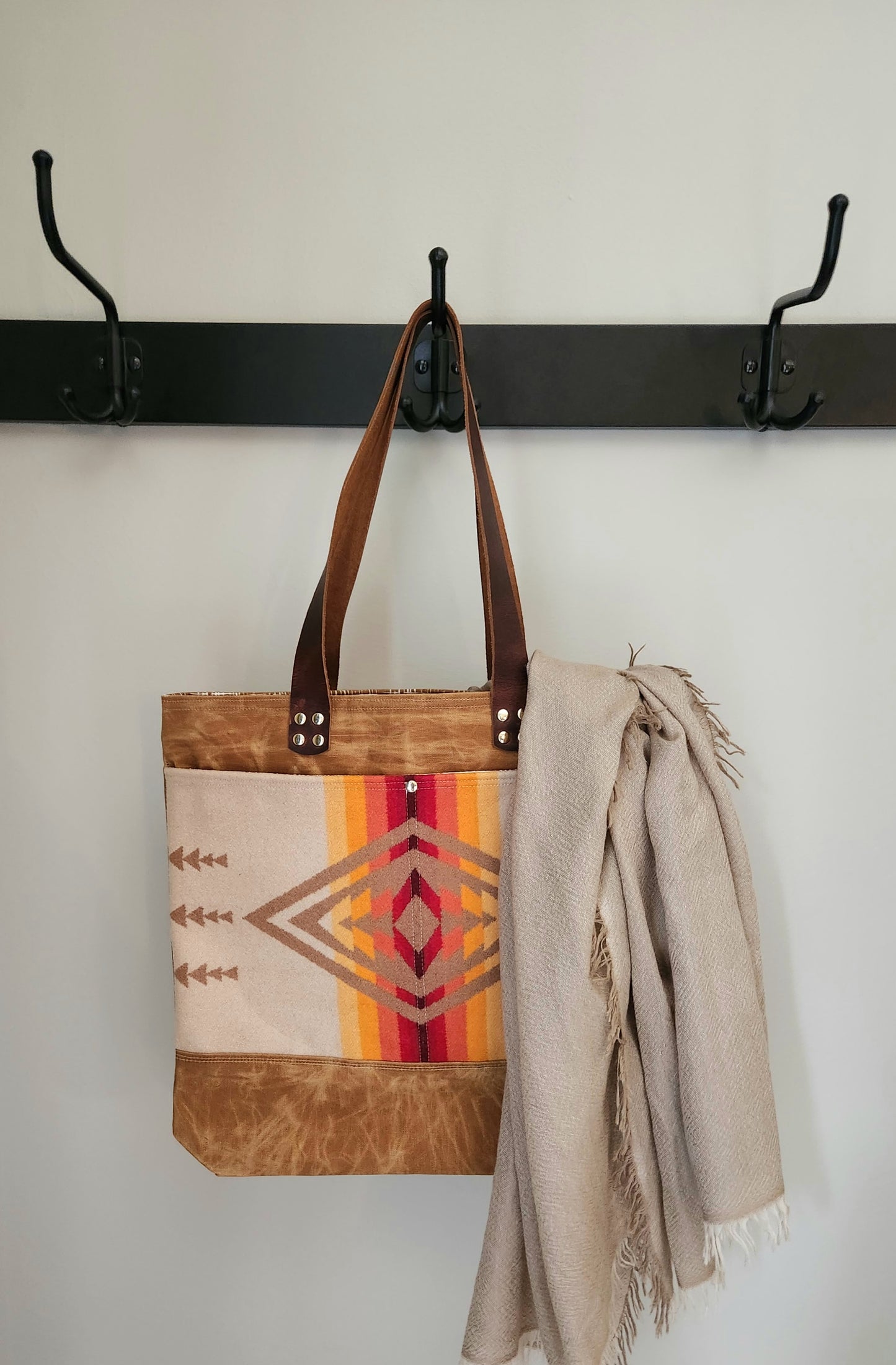 Wool and Canvas Tote Bag